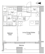 ザ・パークハビオ荏原中延プレイス 1402 間取り図