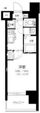 プレスタイル門前仲町 202 間取り図