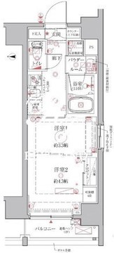 クレイシアIDZ台東竜泉 1002 間取り図