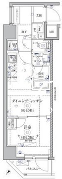 リルシア亀戸 708 間取り図