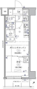 リルシア亀戸 107 間取り図