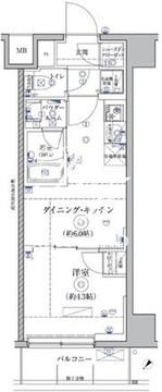 リルシア亀戸 207 間取り図
