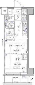 リルシア亀戸 707 間取り図