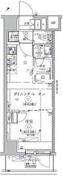 リルシア亀戸 406 間取り図