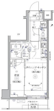リルシア亀戸 204 間取り図