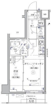 リルシア亀戸 504 間取り図