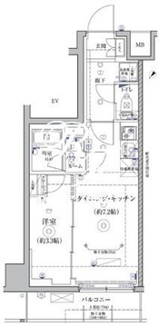 リルシア亀戸 604 間取り図
