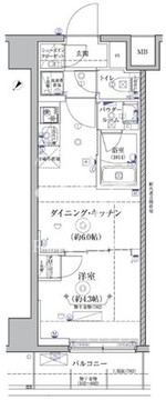 リルシア亀戸 102 間取り図
