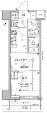 リルシア亀戸 202 間取り図