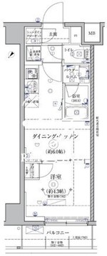 リルシア亀戸 702 間取り図
