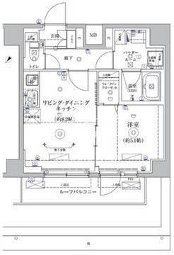 リルシア亀戸 801 間取り図