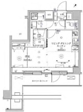 リルシア亀戸 802 間取り図