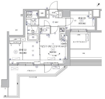 リルシア亀戸 901 間取り図