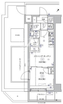 リルシア亀戸 805 間取り図