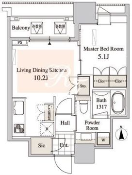 タワーコート北品川 3301 間取り図
