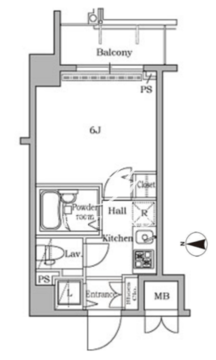 レジディア広尾2 307 間取り図