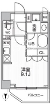 シーズンフラッツ押上テラス 205 間取り図