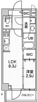 シーズンフラッツ押上テラス 501 間取り図
