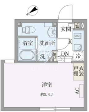 パセオ荏原中延 105 間取り図