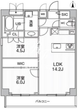 シーズンフラッツ押上テラス 701 間取り図