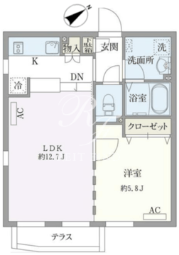 パセオ荏原中延 102 間取り図