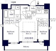 グランパセオ八丁堀2 902 間取り図
