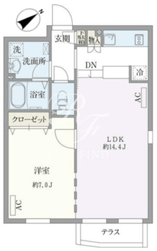 パセオ荏原中延 101 間取り図