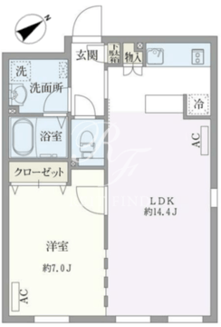 パセオ荏原中延 201 間取り図