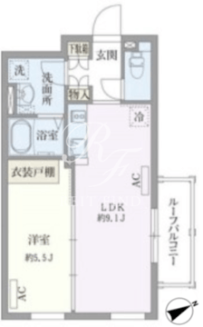 パセオ荏原中延 401 間取り図