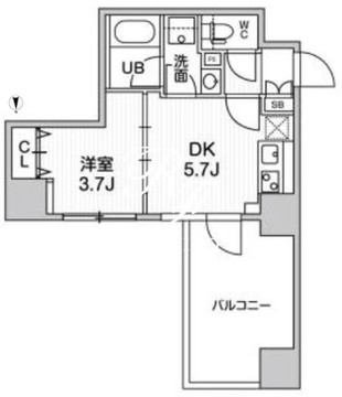 ウィーヴプレイス早稲田パーク 504 間取り図