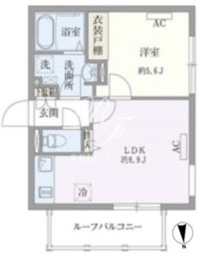 パセオ荏原中延 404 間取り図