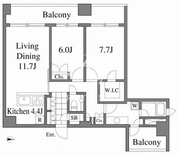 RIZ高輪 1001 間取り図