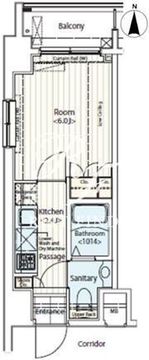 ドゥーエ新富町 603 間取り図