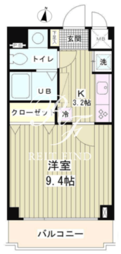 ラフィネ築地 205 間取り図