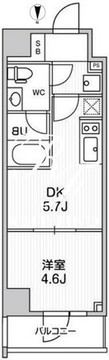 オルタナ浅草 402 間取り図