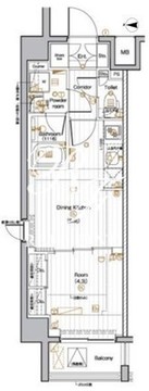 プレミアムキューブ池袋本町 306 間取り図
