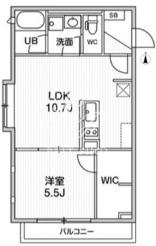 リテラス目黒三丁目 102 間取り図