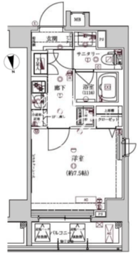 アルテシモモーレ 201 間取り図