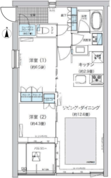 ガーデニエール砧ウエスト 651 間取り図