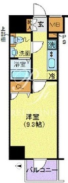 ジェノヴィア新宿グリーンヴェール 1001 間取り図