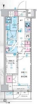 ジェノヴィア池袋本町 413 間取り図