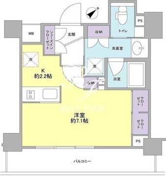 スタイリオ中延駅前 404 間取り図