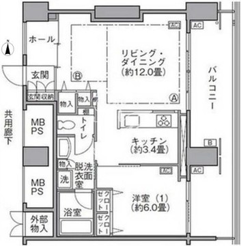 東雲キャナルコートCODAN 17-1010 間取り図