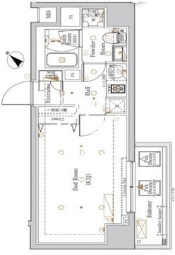 ザ・ログ日本橋 1204 間取り図