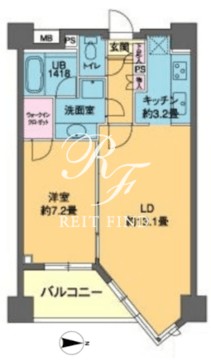 カスタリア高輪 612 間取り図