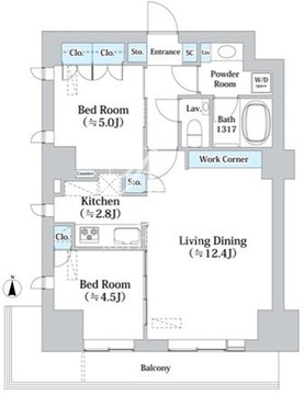 バウスフラッツ王子神谷 903 間取り図