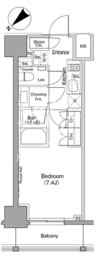 ザ・パークハビオ巣鴨 205 間取り図