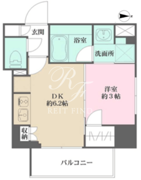 プライムアーバン西日暮里フロント 201 間取り図