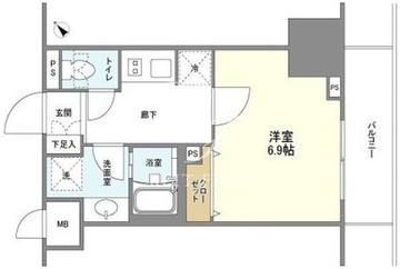 ＢＬＥＳＳ蔵前 518 間取り図