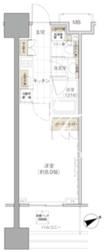 パークハビオ西新宿 1002 間取り図
